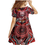 Custom Essendon Bombers NAIDOC Week 2024 Family Matching Mermaid Dress and Hawaiian Shirt Mascot Football
