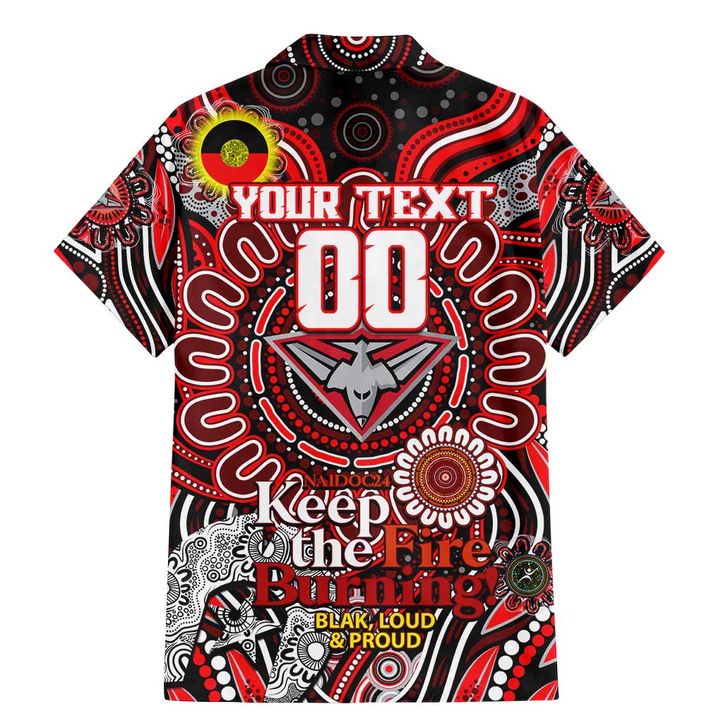 Custom Essendon Bombers NAIDOC Week 2024 Family Matching Mermaid Dress and Hawaiian Shirt Mascot Football