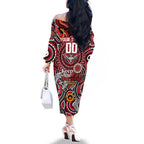 Custom Essendon Bombers NAIDOC Week 2024 Family Matching Off The Shoulder Long Sleeve Dress and Hawaiian Shirt Mascot Football