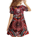 Custom Essendon Bombers NAIDOC Week 2024 Family Matching Off Shoulder Maxi Dress and Hawaiian Shirt Mascot Football