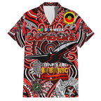 Custom Essendon Bombers NAIDOC Week 2024 Family Matching Off Shoulder Maxi Dress and Hawaiian Shirt Mascot Football