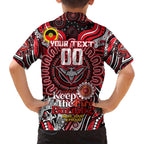 Custom Essendon Bombers NAIDOC Week 2024 Family Matching Off Shoulder Short Dress and Hawaiian Shirt Mascot Football