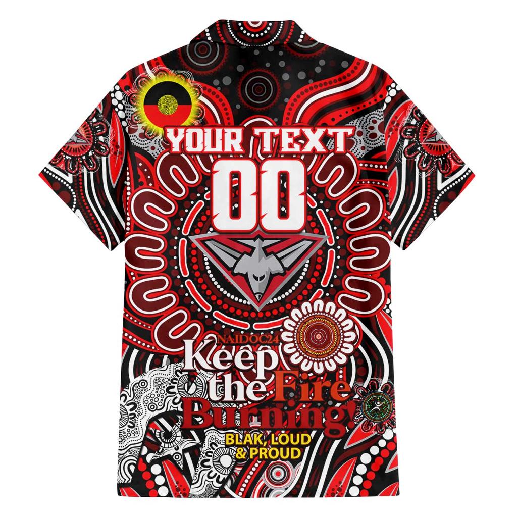 Custom Essendon Bombers NAIDOC Week 2024 Family Matching Puletasi and Hawaiian Shirt Mascot Football