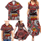 Custom Essendon Bombers NAIDOC Week 2024 Family Matching Summer Maxi Dress and Hawaiian Shirt Mascot Football