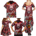Custom Essendon Bombers NAIDOC Week 2024 Family Matching Summer Maxi Dress and Hawaiian Shirt Mascot Football