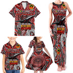 Custom Essendon Bombers NAIDOC Week 2024 Family Matching Tank Maxi Dress and Hawaiian Shirt Mascot Football