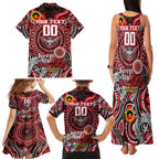Custom Essendon Bombers NAIDOC Week 2024 Family Matching Tank Maxi Dress and Hawaiian Shirt Mascot Football
