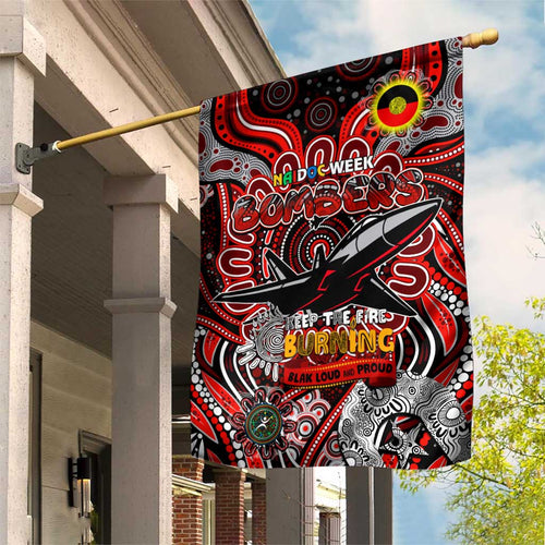 Essendon Bombers NAIDOC Week 2024 Garden Flag Mascot Football