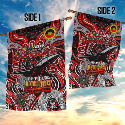 Essendon Bombers NAIDOC Week 2024 Garden Flag Mascot Football