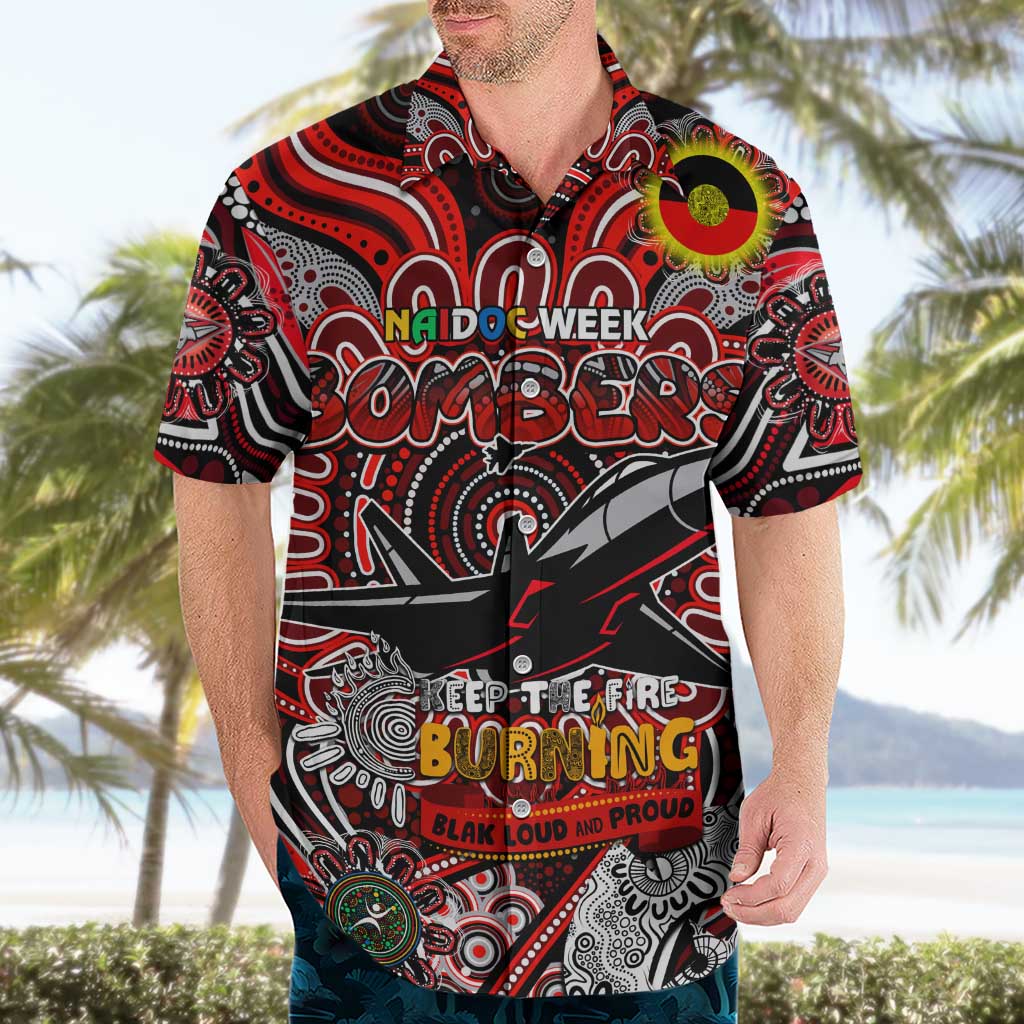 Custom Essendon Bombers NAIDOC Week 2024 Hawaiian Shirt Mascot Football