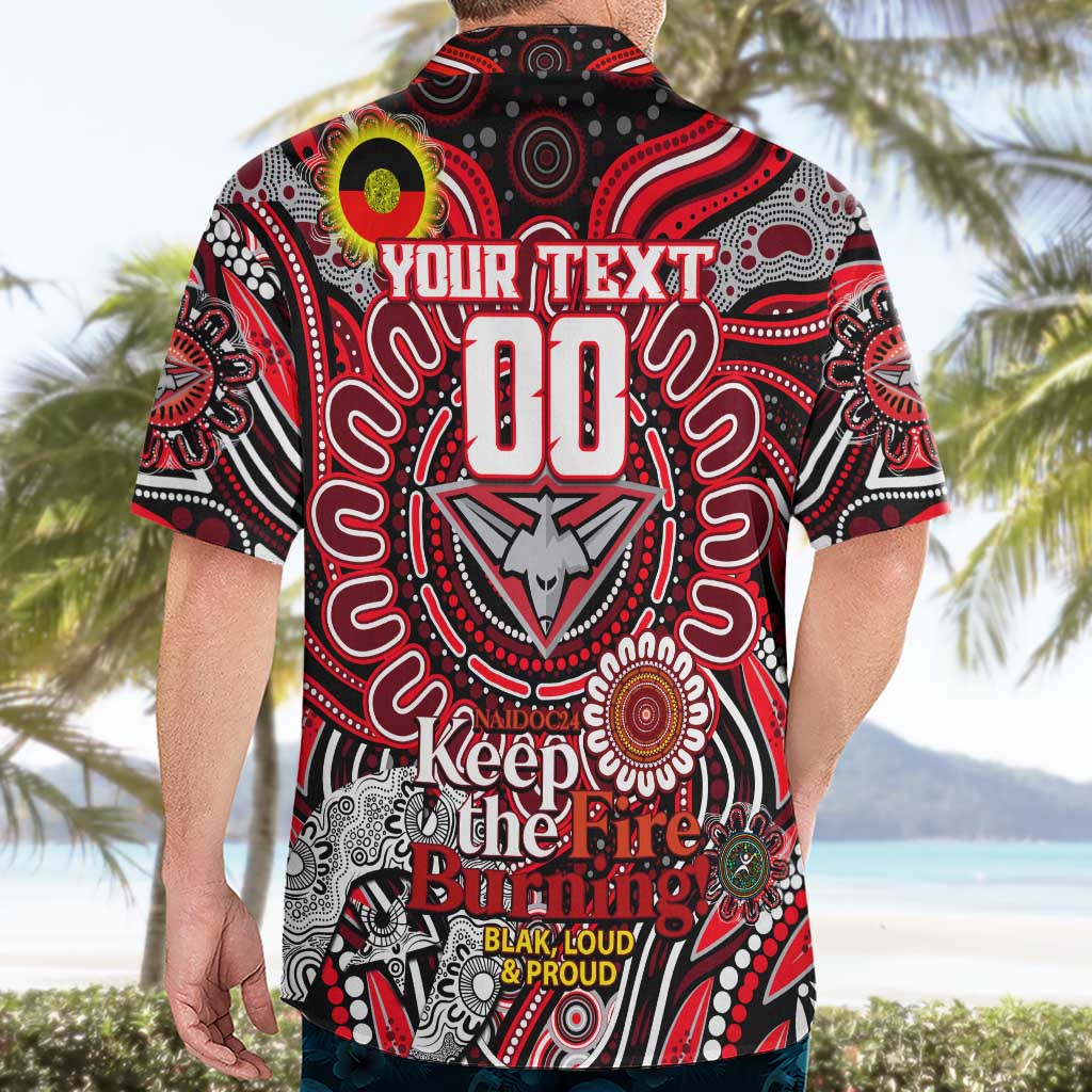 Custom Essendon Bombers NAIDOC Week 2024 Hawaiian Shirt Mascot Football