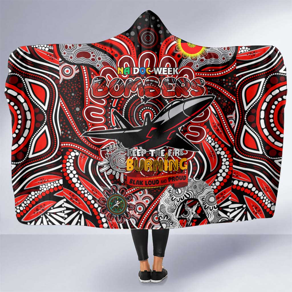 Essendon Bombers NAIDOC Week 2024 Hooded Blanket Mascot Football