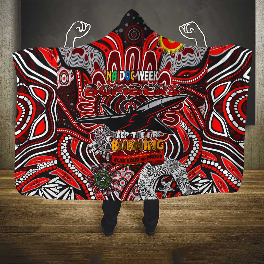 Essendon Bombers NAIDOC Week 2024 Hooded Blanket Mascot Football