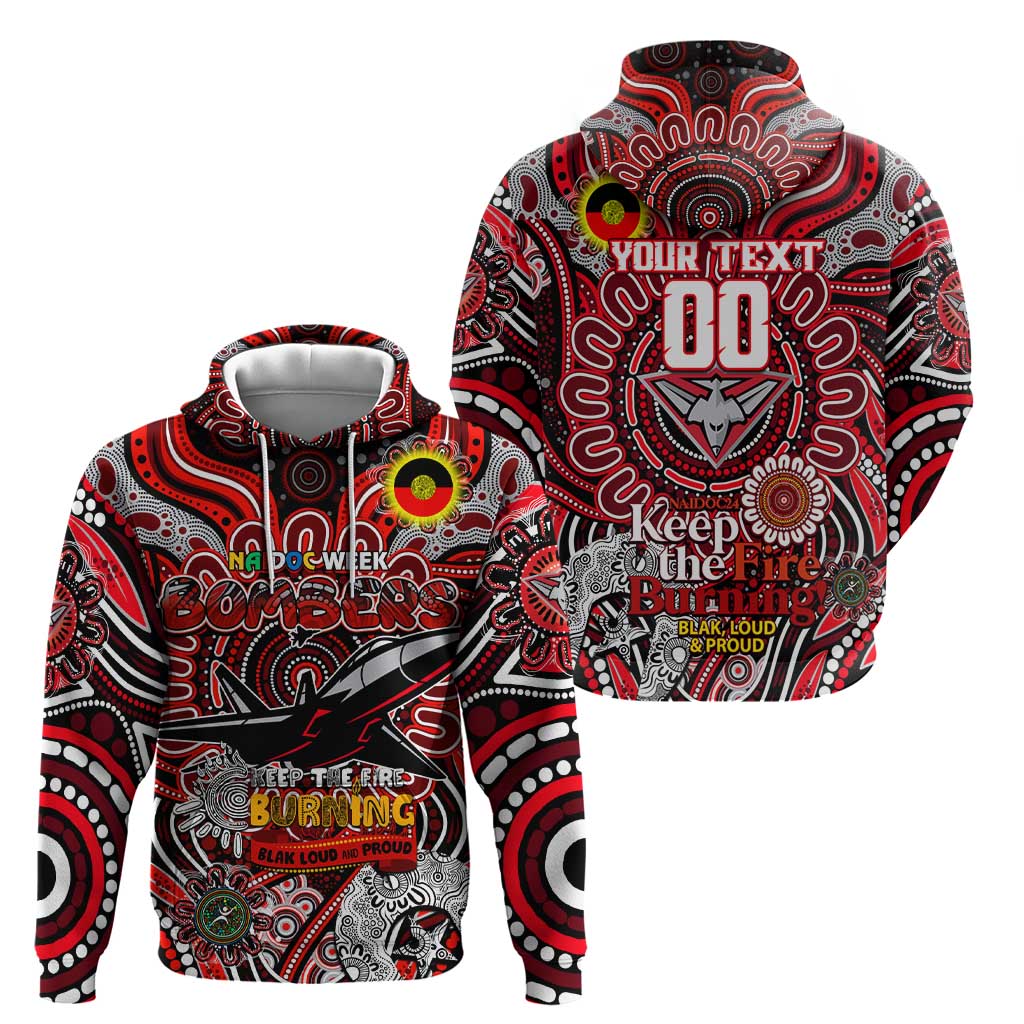 Custom Essendon Bombers NAIDOC Week 2024 Hoodie Mascot Football