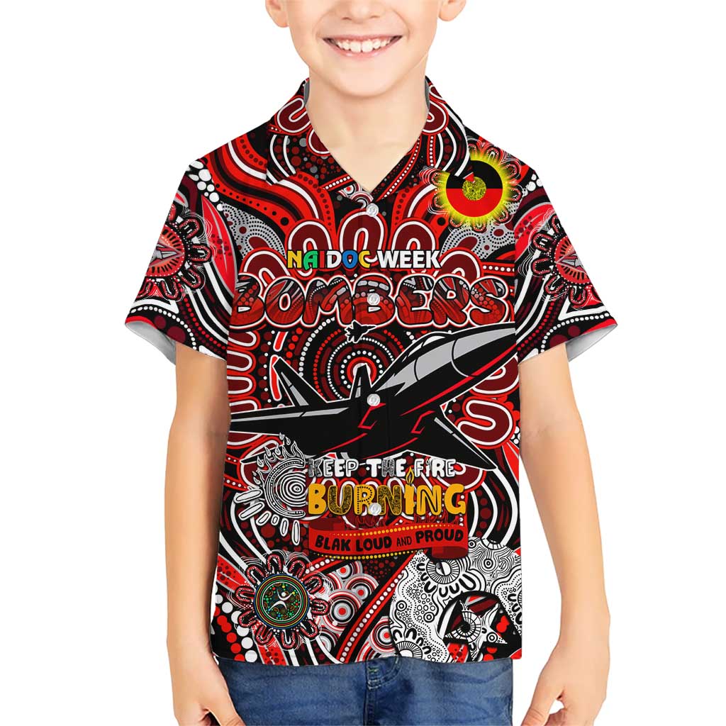 Custom Essendon Bombers NAIDOC Week 2024 Kid Hawaiian Shirt Mascot Football