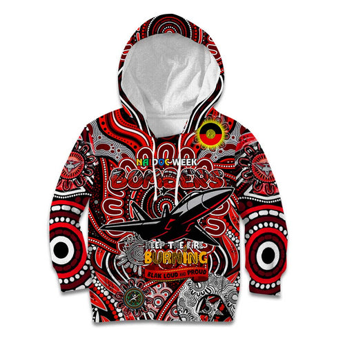 Custom Essendon Bombers NAIDOC Week 2024 Kid Hoodie Mascot Football