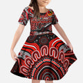 Custom Essendon Bombers NAIDOC Week 2024 Kid Short Sleeve Dress Mascot Football