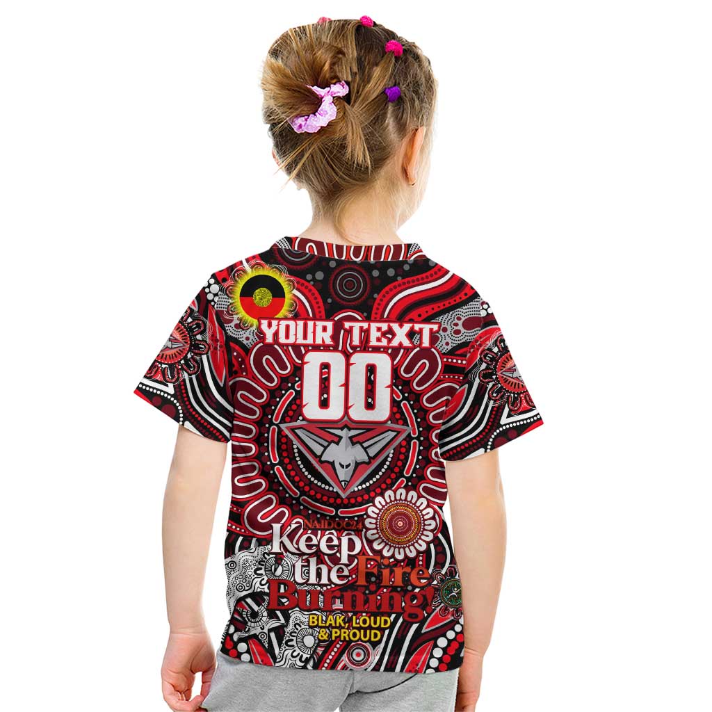 Custom Essendon Bombers NAIDOC Week 2024 Kid T Shirt Mascot Football