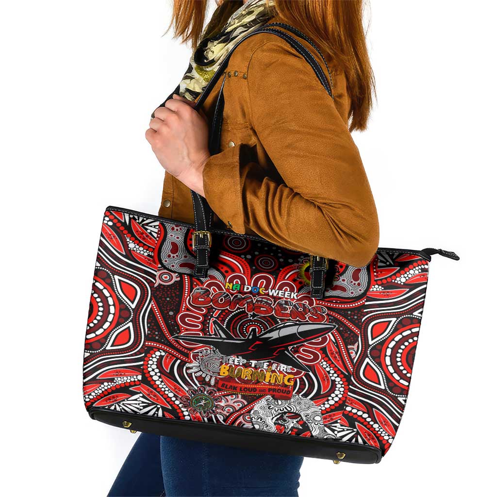 Essendon Bombers NAIDOC Week 2024 Leather Tote Bag Mascot Football