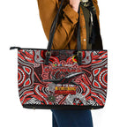 Essendon Bombers NAIDOC Week 2024 Leather Tote Bag Mascot Football