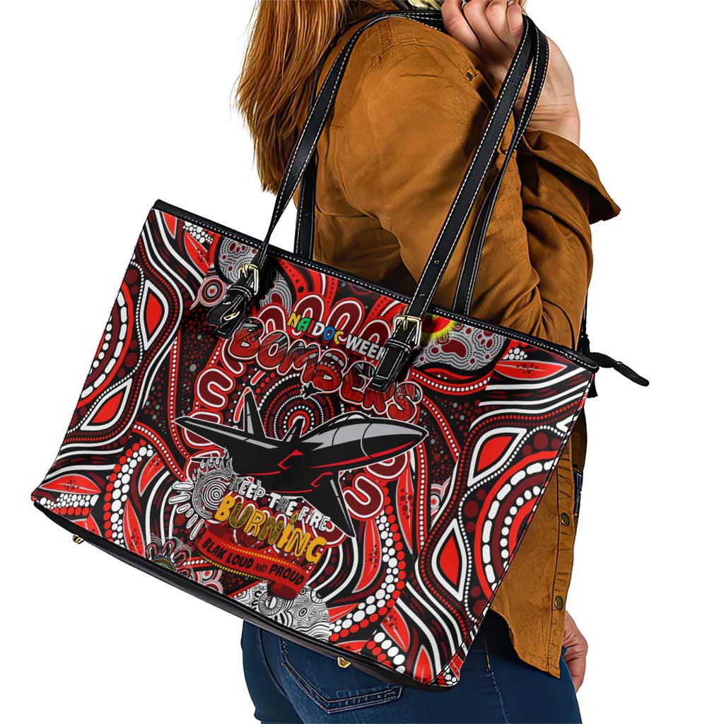 Essendon Bombers NAIDOC Week 2024 Leather Tote Bag Mascot Football