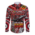 Custom Essendon Bombers NAIDOC Week 2024 Long Sleeve Button Shirt Mascot Football