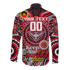 Custom Essendon Bombers NAIDOC Week 2024 Long Sleeve Button Shirt Mascot Football