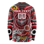 Custom Essendon Bombers NAIDOC Week 2024 Long Sleeve Shirt Mascot Football