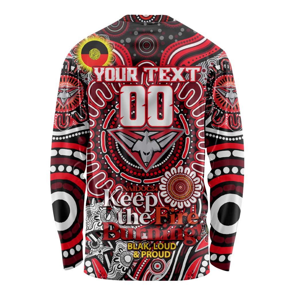 Custom Essendon Bombers NAIDOC Week 2024 Long Sleeve Shirt Mascot Football