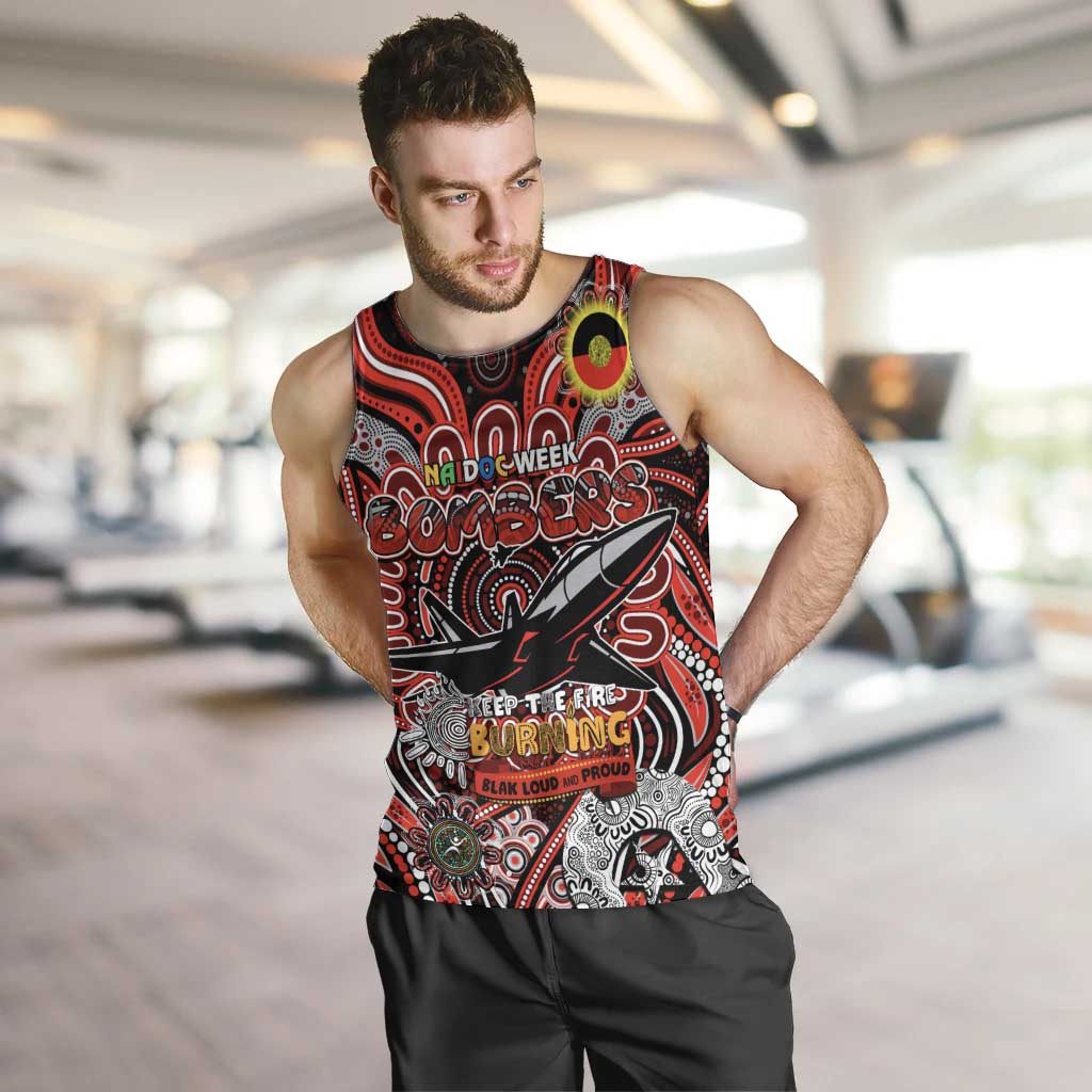 Custom Essendon Bombers NAIDOC Week 2024 Men Tank Top Mascot Football