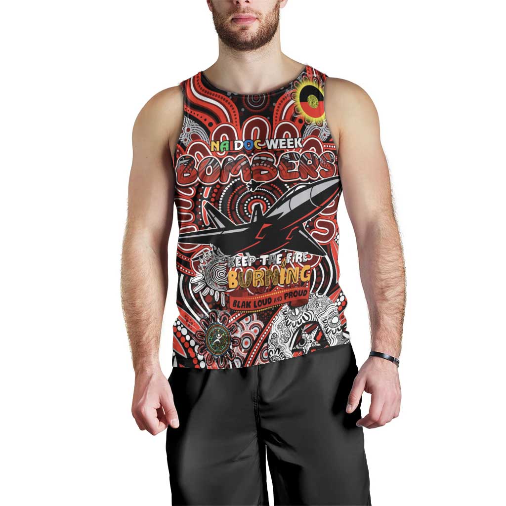 Custom Essendon Bombers NAIDOC Week 2024 Men Tank Top Mascot Football