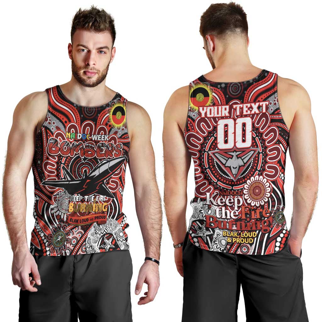 Custom Essendon Bombers NAIDOC Week 2024 Men Tank Top Mascot Football