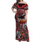 Custom Essendon Bombers NAIDOC Week 2024 Off Shoulder Maxi Dress Mascot Football