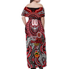 Custom Essendon Bombers NAIDOC Week 2024 Off Shoulder Maxi Dress Mascot Football