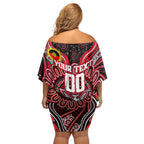 Custom Essendon Bombers NAIDOC Week 2024 Off Shoulder Short Dress Mascot Football