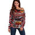 Custom Essendon Bombers NAIDOC Week 2024 Off Shoulder Sweater Mascot Football