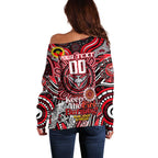 Custom Essendon Bombers NAIDOC Week 2024 Off Shoulder Sweater Mascot Football