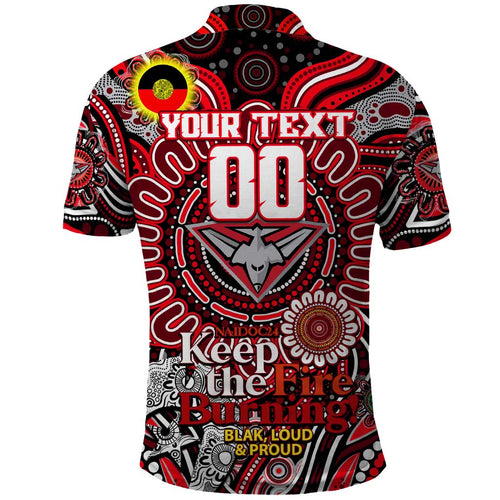 Custom Essendon Bombers NAIDOC Week 2024 Polo Shirt Mascot Football