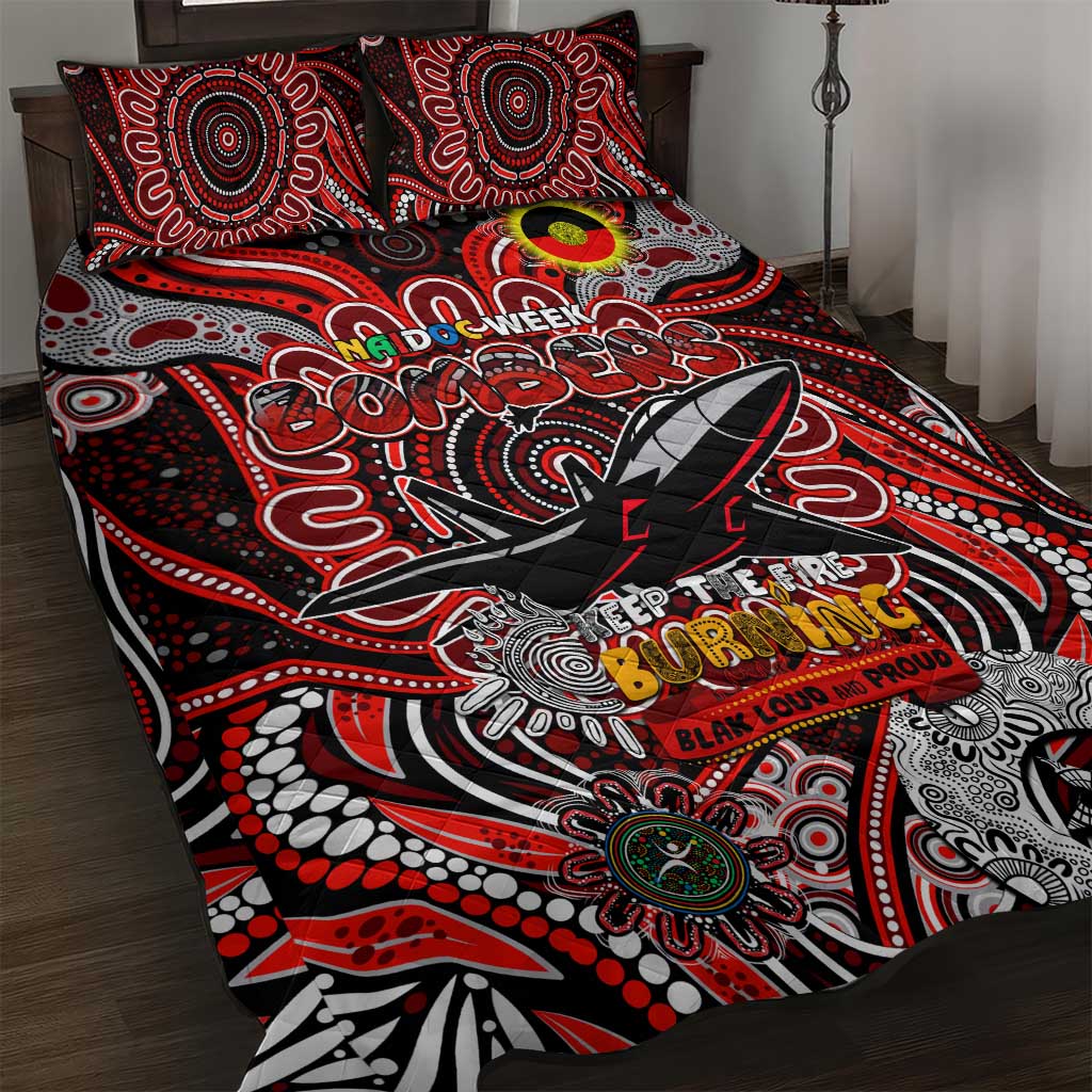 Essendon Bombers NAIDOC Week 2024 Quilt Bed Set Mascot Football
