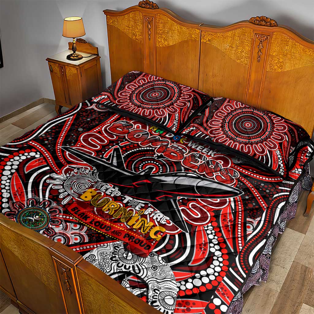 Essendon Bombers NAIDOC Week 2024 Quilt Bed Set Mascot Football