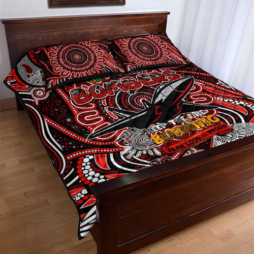 Essendon Bombers NAIDOC Week 2024 Quilt Bed Set Mascot Football