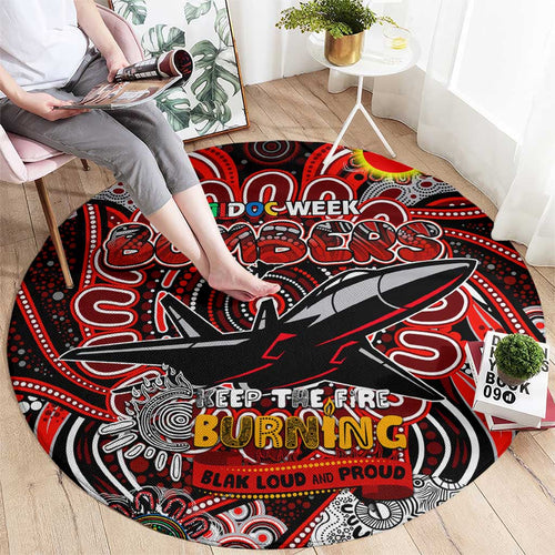Essendon Bombers NAIDOC Week 2024 Round Carpet Mascot Football