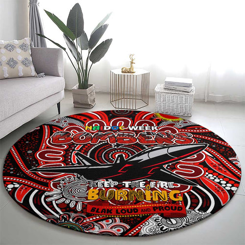 Essendon Bombers NAIDOC Week 2024 Round Carpet Mascot Football
