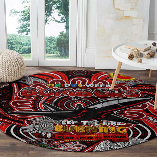 Essendon Bombers NAIDOC Week 2024 Round Carpet Mascot Football