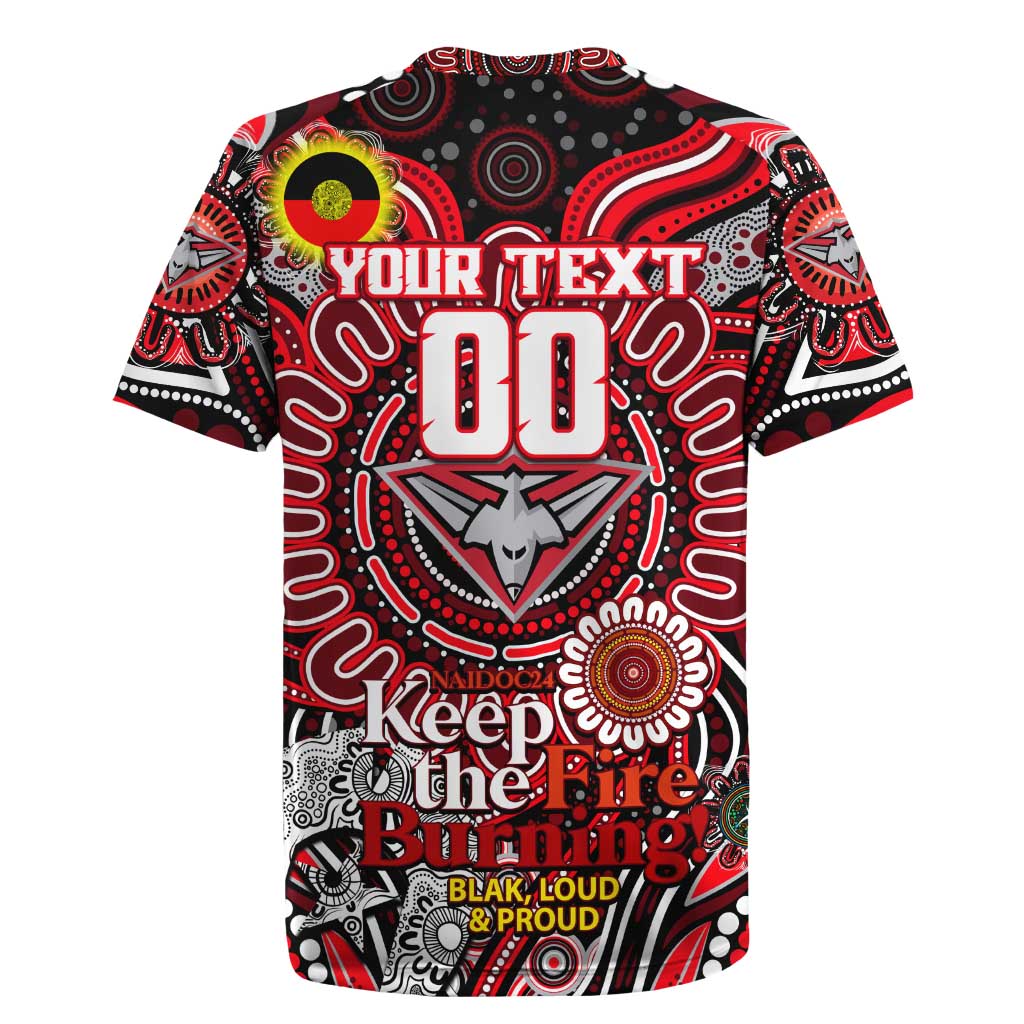 Custom Essendon Bombers NAIDOC Week 2024 Rugby Jersey Mascot Football