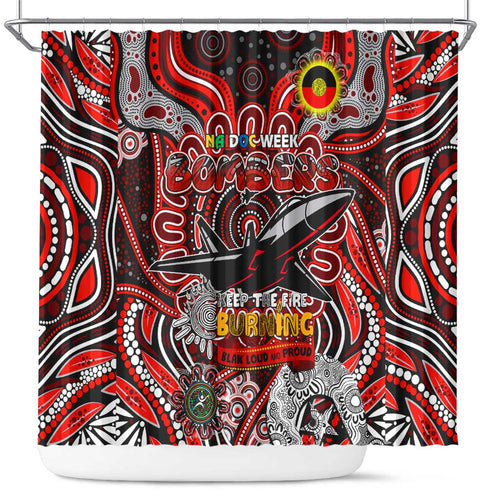 Essendon Bombers NAIDOC Week 2024 Shower Curtain Mascot Football