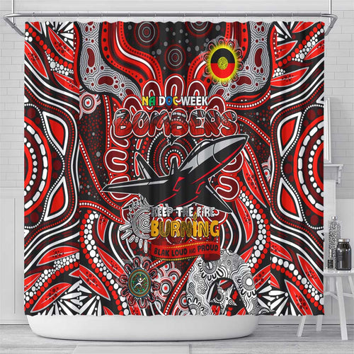 Essendon Bombers NAIDOC Week 2024 Shower Curtain Mascot Football
