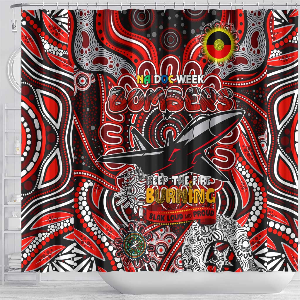 Essendon Bombers NAIDOC Week 2024 Shower Curtain Mascot Football