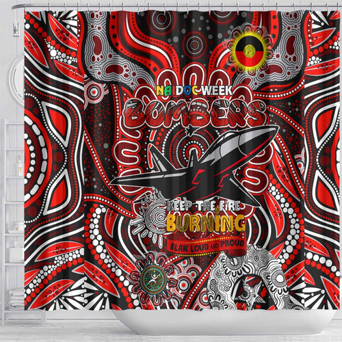 Essendon Bombers NAIDOC Week 2024 Shower Curtain Mascot Football
