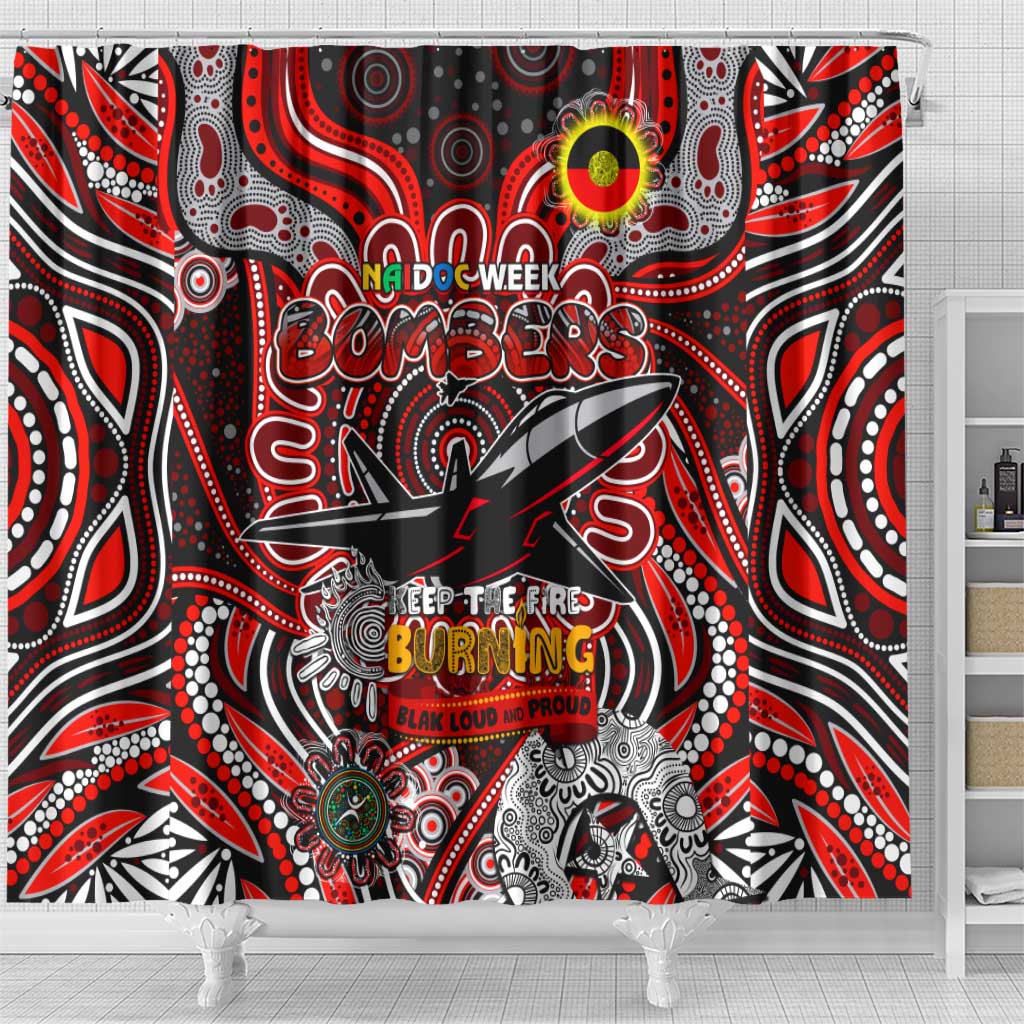 Essendon Bombers NAIDOC Week 2024 Shower Curtain Mascot Football